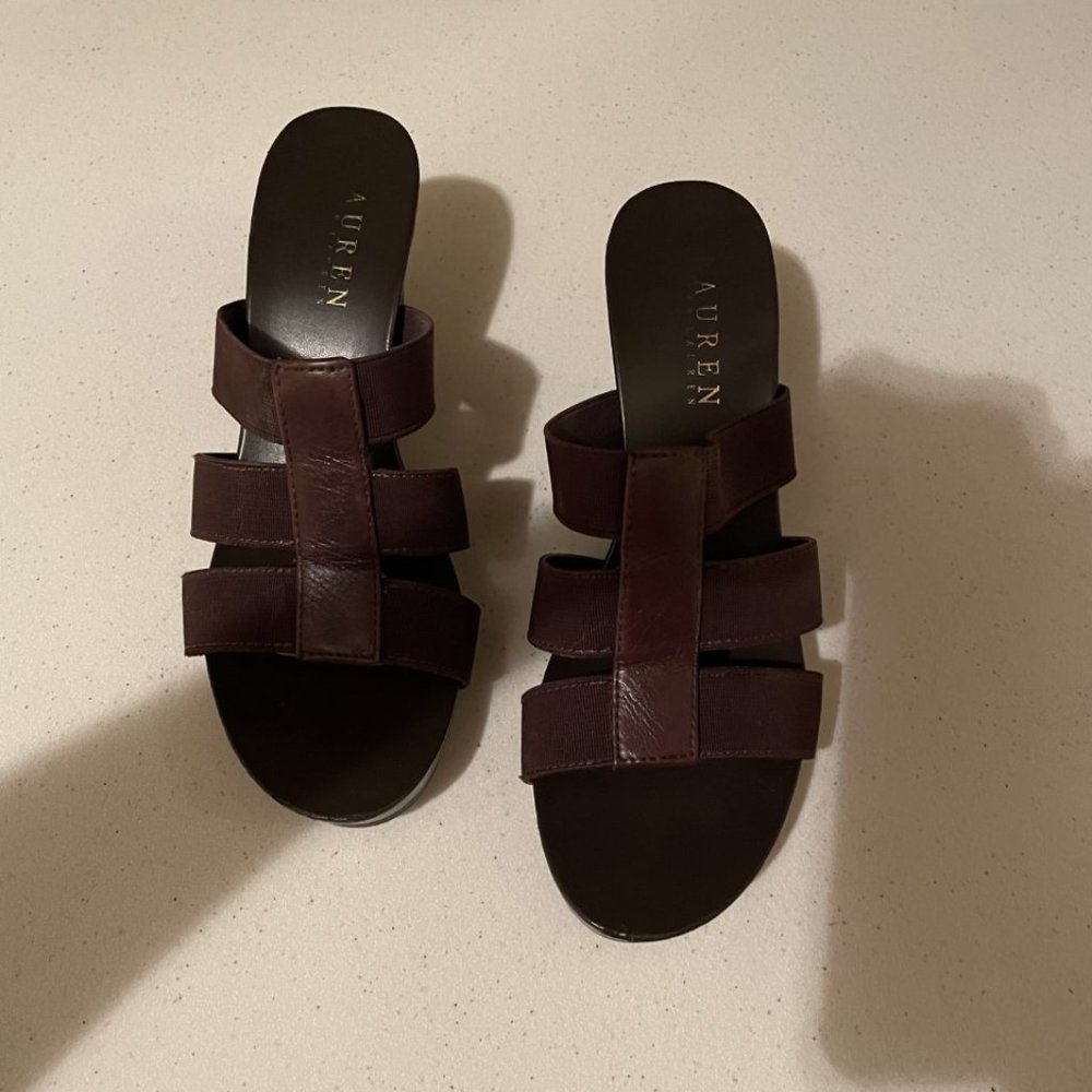 LAUREN Ralph Lauren Rosaleen Wedge Sandal - 6.5B